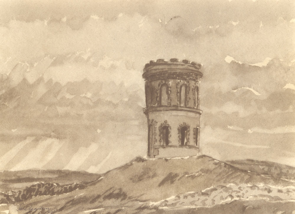 BUXTON. Solomon's Temple. Derbyshire. By Karl Hagedorn 1948 old vintage print